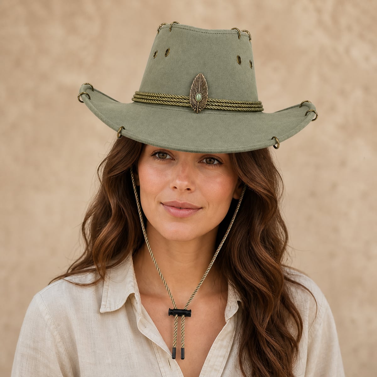 Custom Cowboy Hat – Style 02 on model