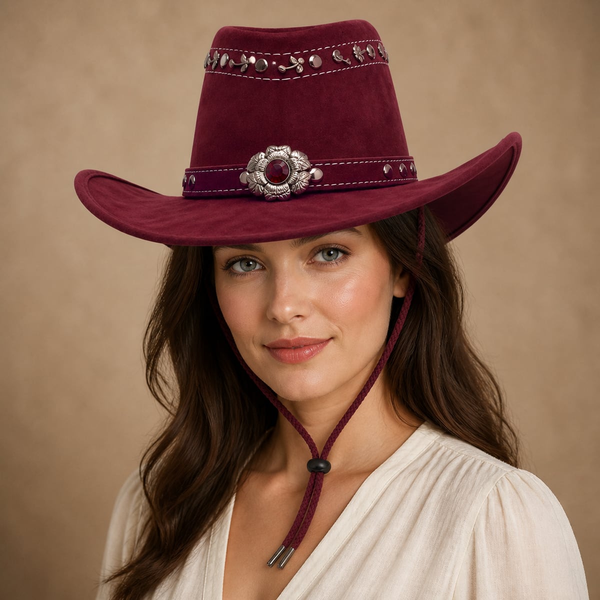 Custom Cowboy Hat – Style 03 on model