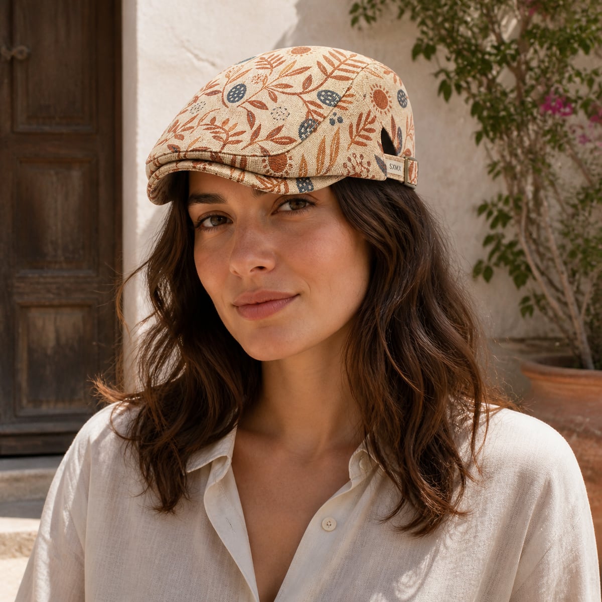 Custom Flat Cap – Style 02 on model