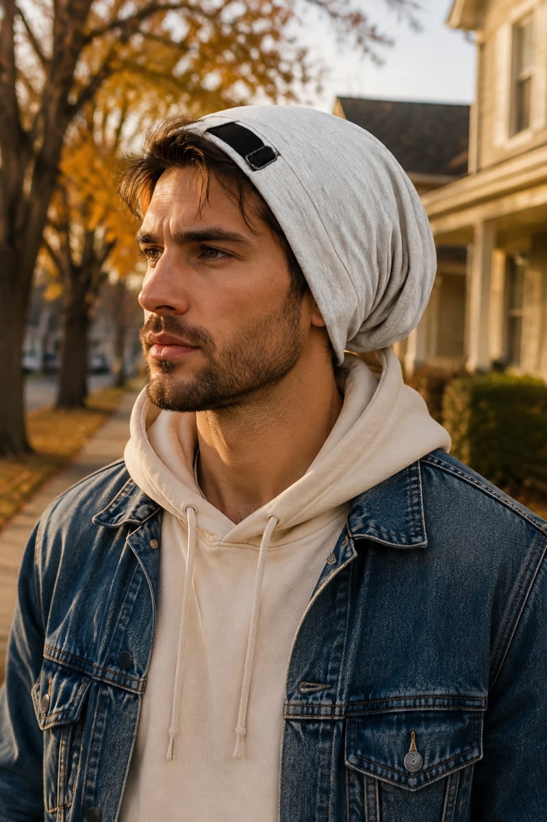 Custom Skull Cap – Style 07 on model