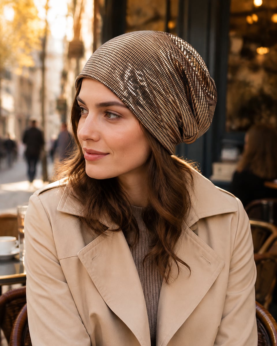 Custom Skull Cap – Style 08 on model