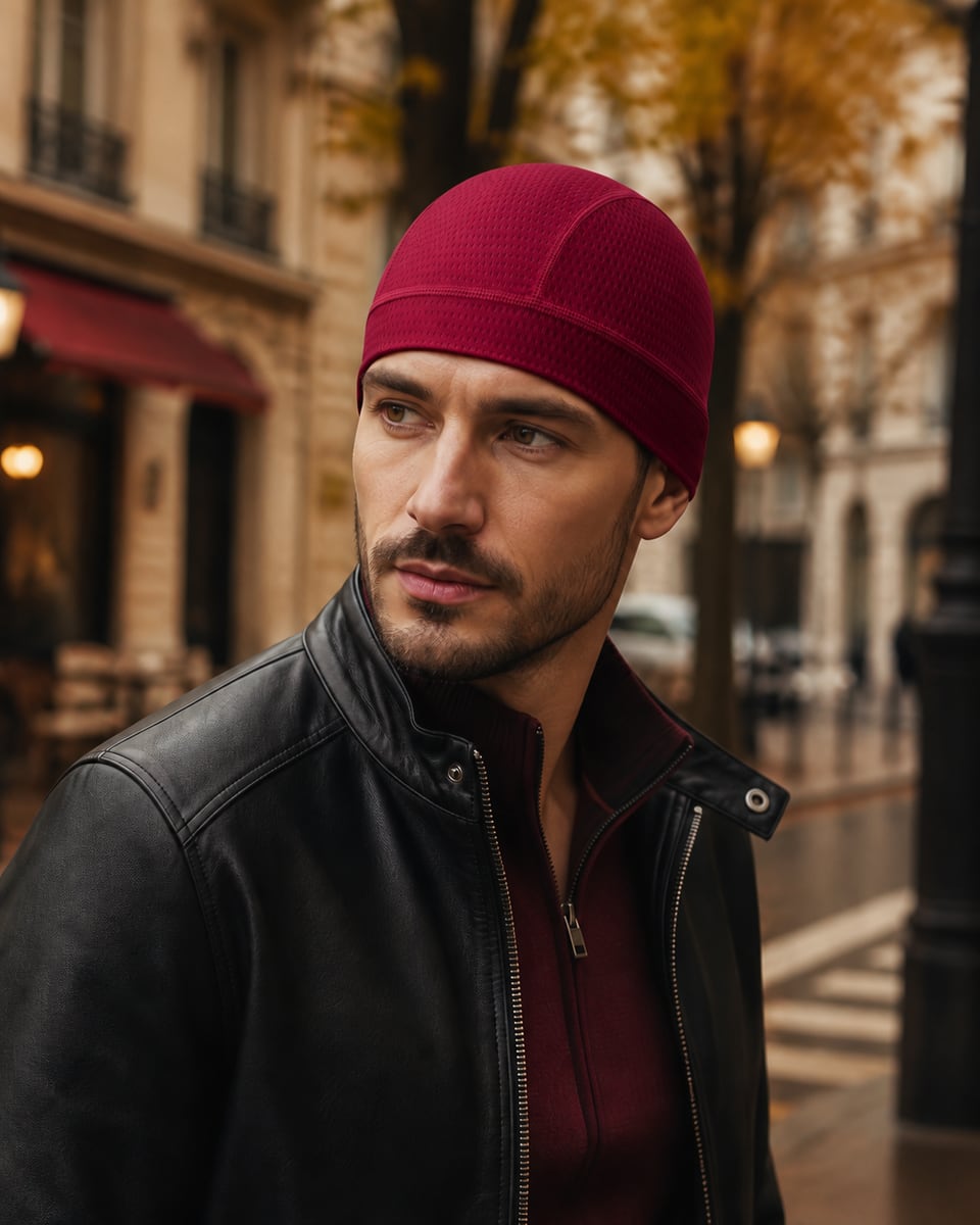 Custom Skull Cap – Style 09 on model