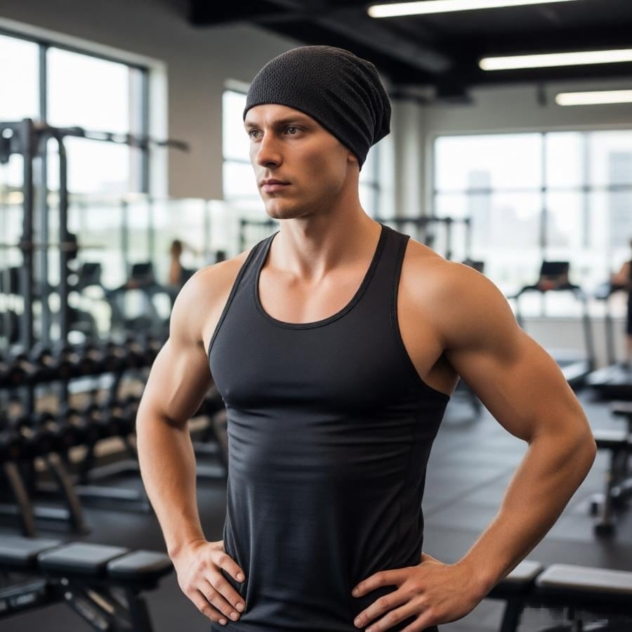 Custom Skull Cap – Style 10 on model
