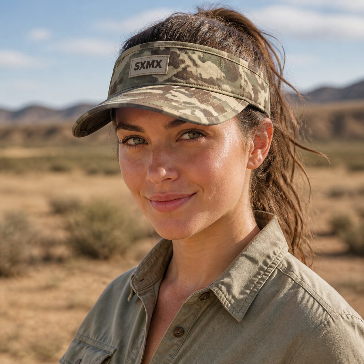 Custom Sun Hat – Style 01 on model