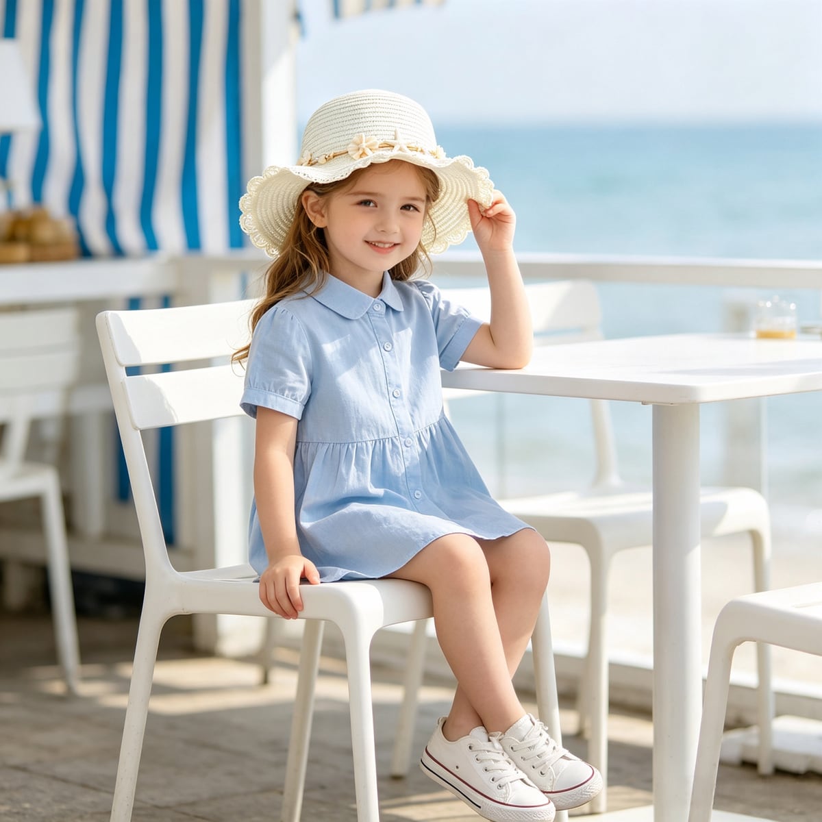 Custom Sun Hat – Style 03 on model