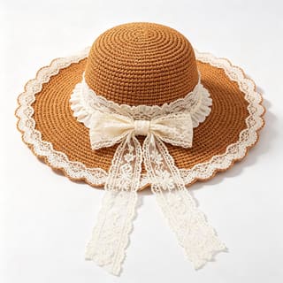 Custom Natural Wide Brim Floppy Straw Sun Hat, UV 50+ thumb 5