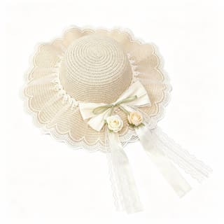 Custom Floral Print Floppy Brim Straw Sun Hat, UV 50+