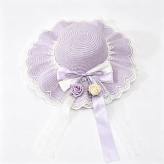 Custom Floral Print Floppy Brim Straw Sun Hat, UV 50+ thumb 4