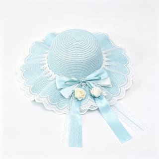Custom Floral Print Floppy Brim Straw Sun Hat, UV 50+ thumb 5