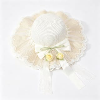 Custom Floral Print Floppy Brim Straw Sun Hat, UV 50+ thumb 6