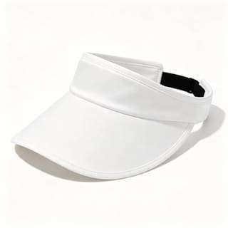 Custom Black Open-Top Cotton Sun Visor Hat, UV 50+