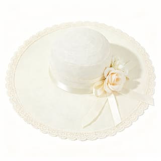 Custom Floppy Brim Band Trim Straw Sun Hat, UV 50+ thumb 1