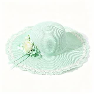 Custom Floppy Brim Band Trim Straw Sun Hat, UV 50+ thumb 5