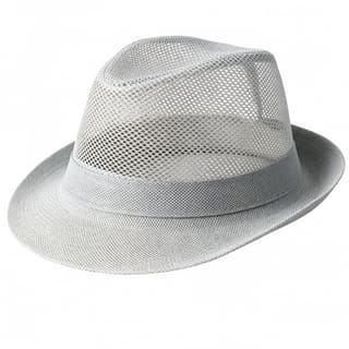 Custom Cream Band Trim Wide Brim Straw Fedora Hat, UV 50+ thumb 4