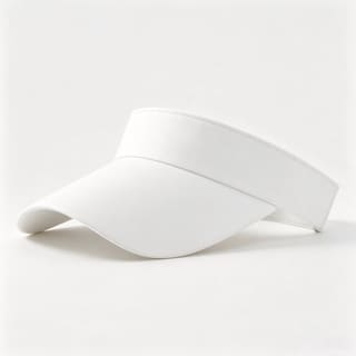 Custom Beige Open-Top Cotton Sun Visor Hat, UV 50+