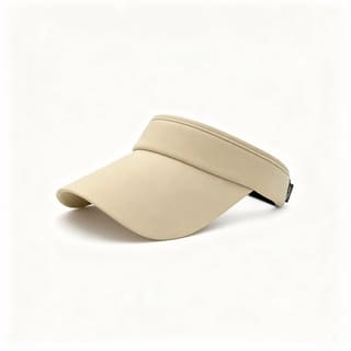 Custom Open-Top Cotton Black Sun Visor Hat, UV 50+ thumb 2