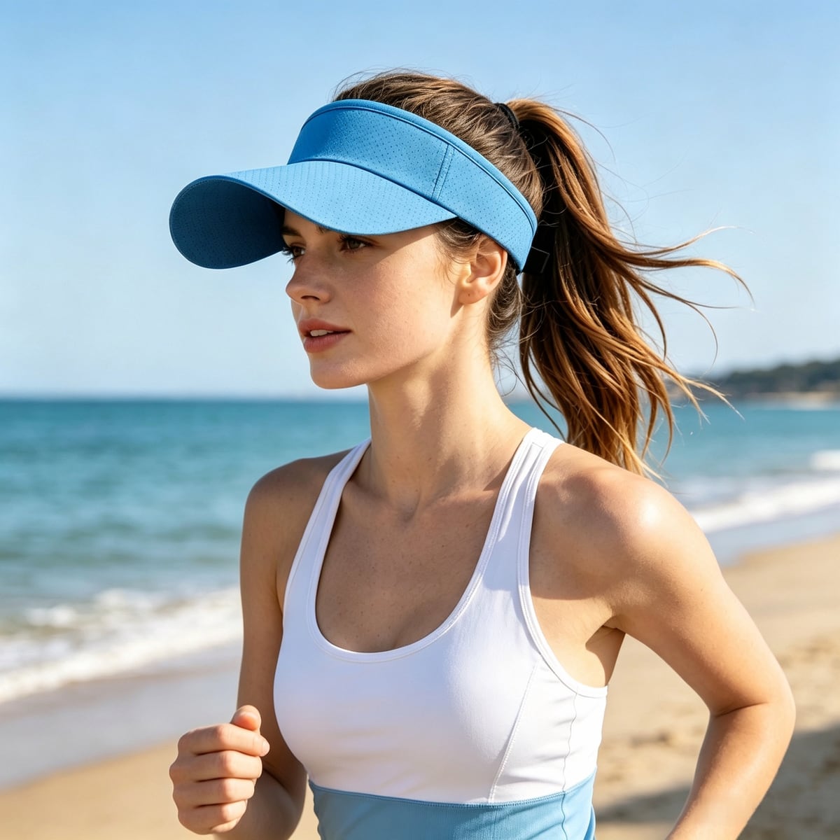 Custom Sun Hat – Style 12 on model