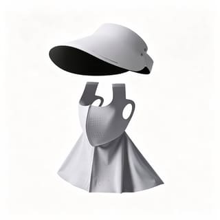 Custom Face Mask Neck Flap Sun Visor Hat, Wide Brim thumb 3