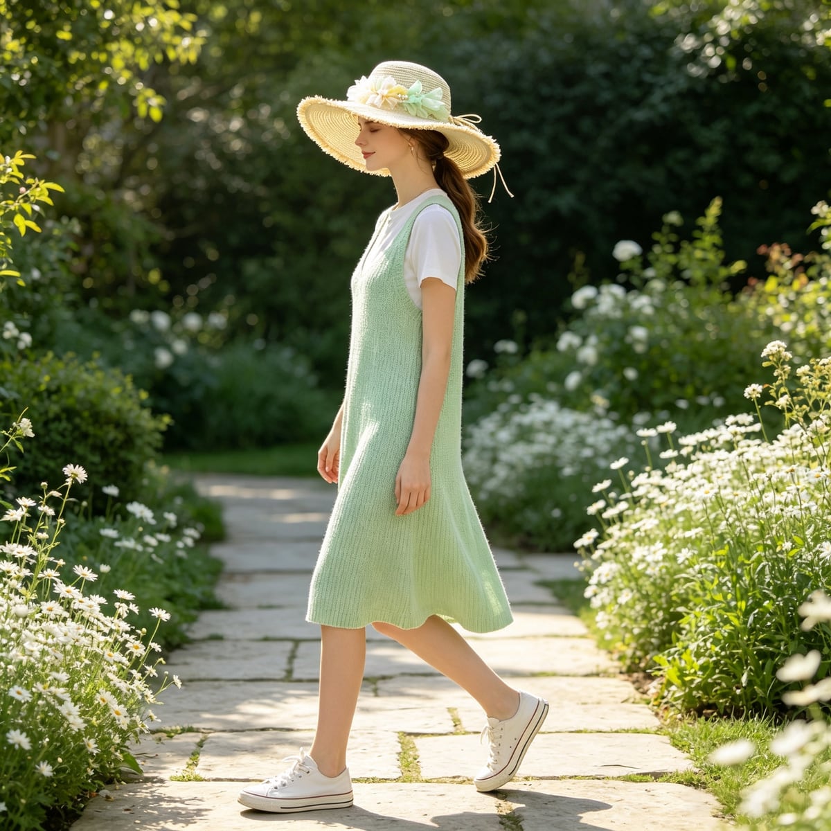 Custom Sun Hat – Style 14 on model