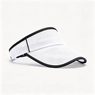 Custom White Lightweight Athletic Open-Top Sun Visor Hat thumb 6
