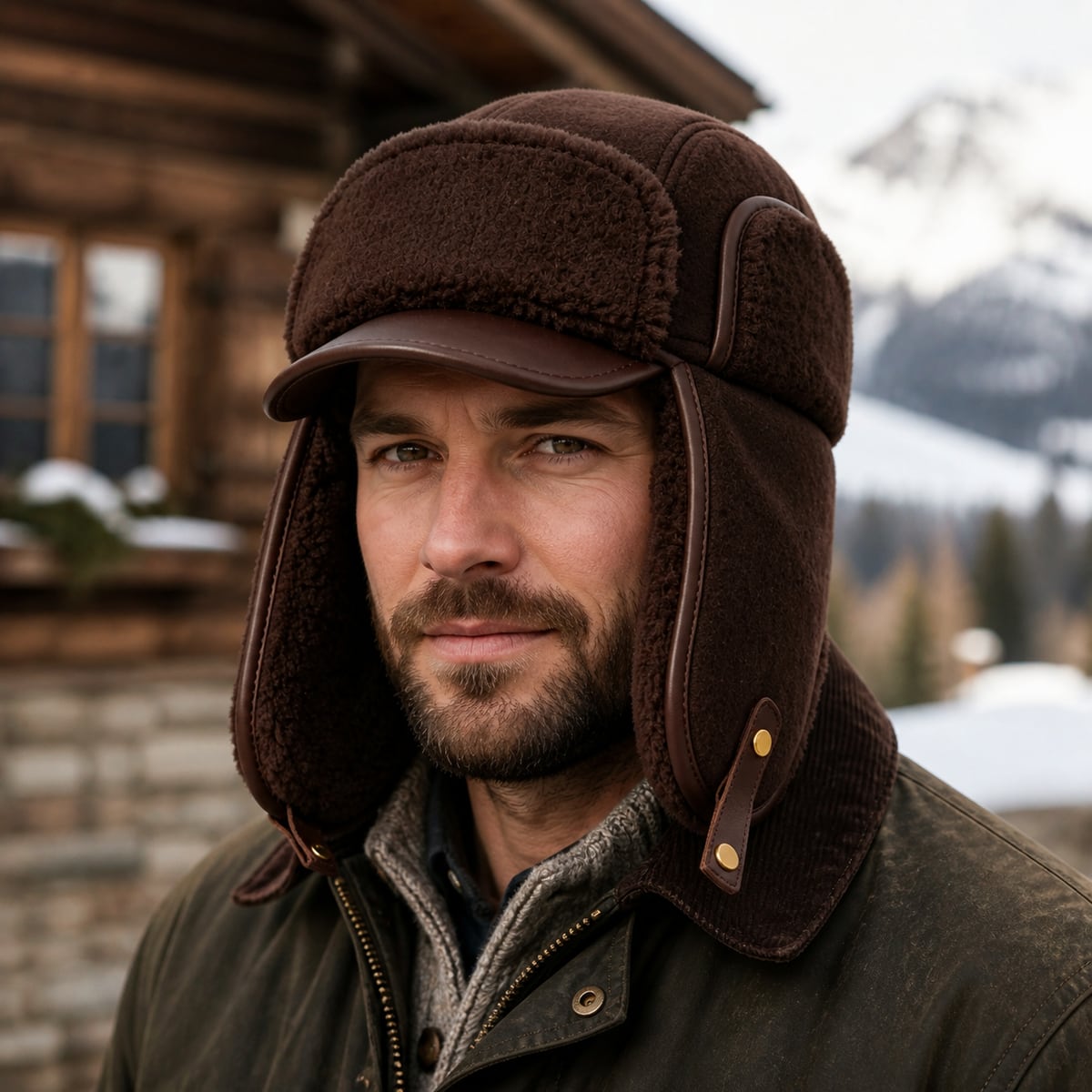 Custom Winter Hat – Style 01 on model