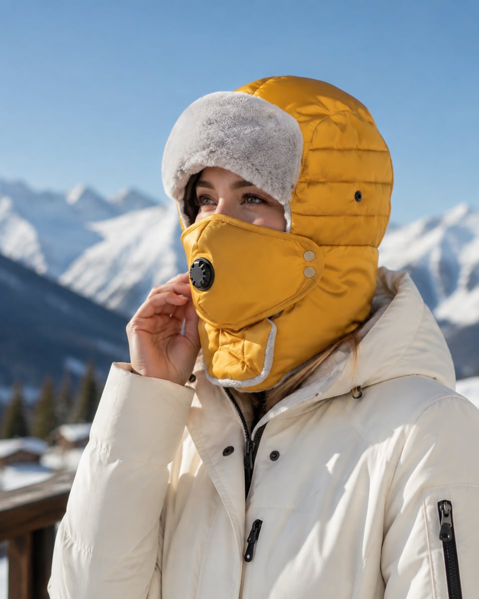 Custom Winter Hat – Style 02 on model