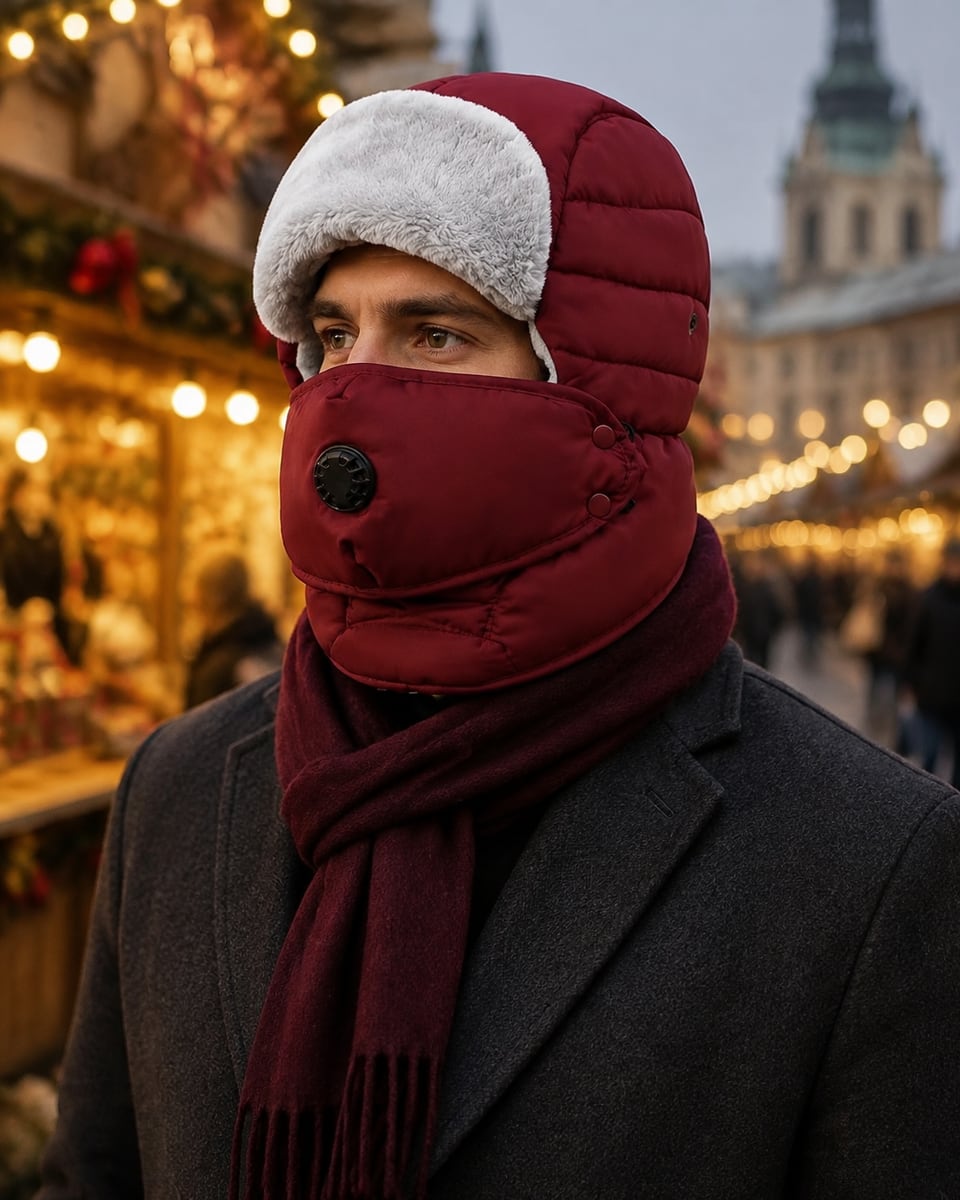 Custom Winter Hat – Style 02 on model