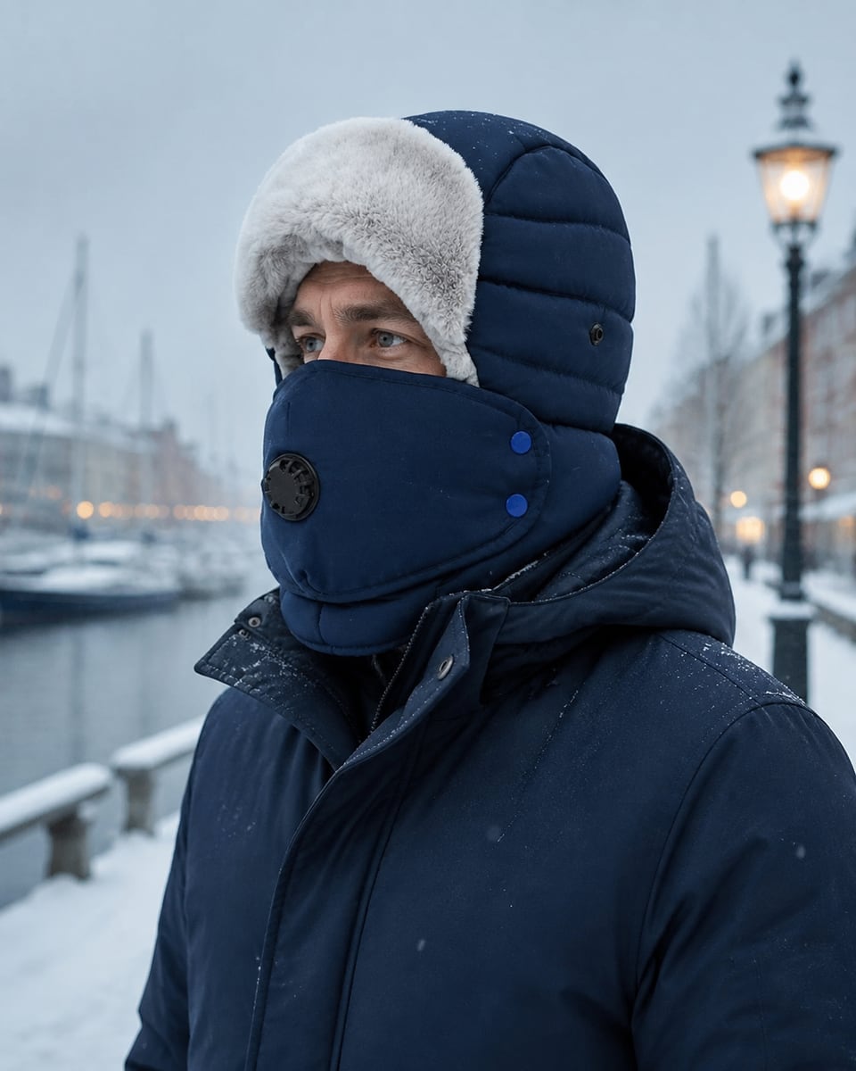 Custom Winter Hat – Style 02 on model