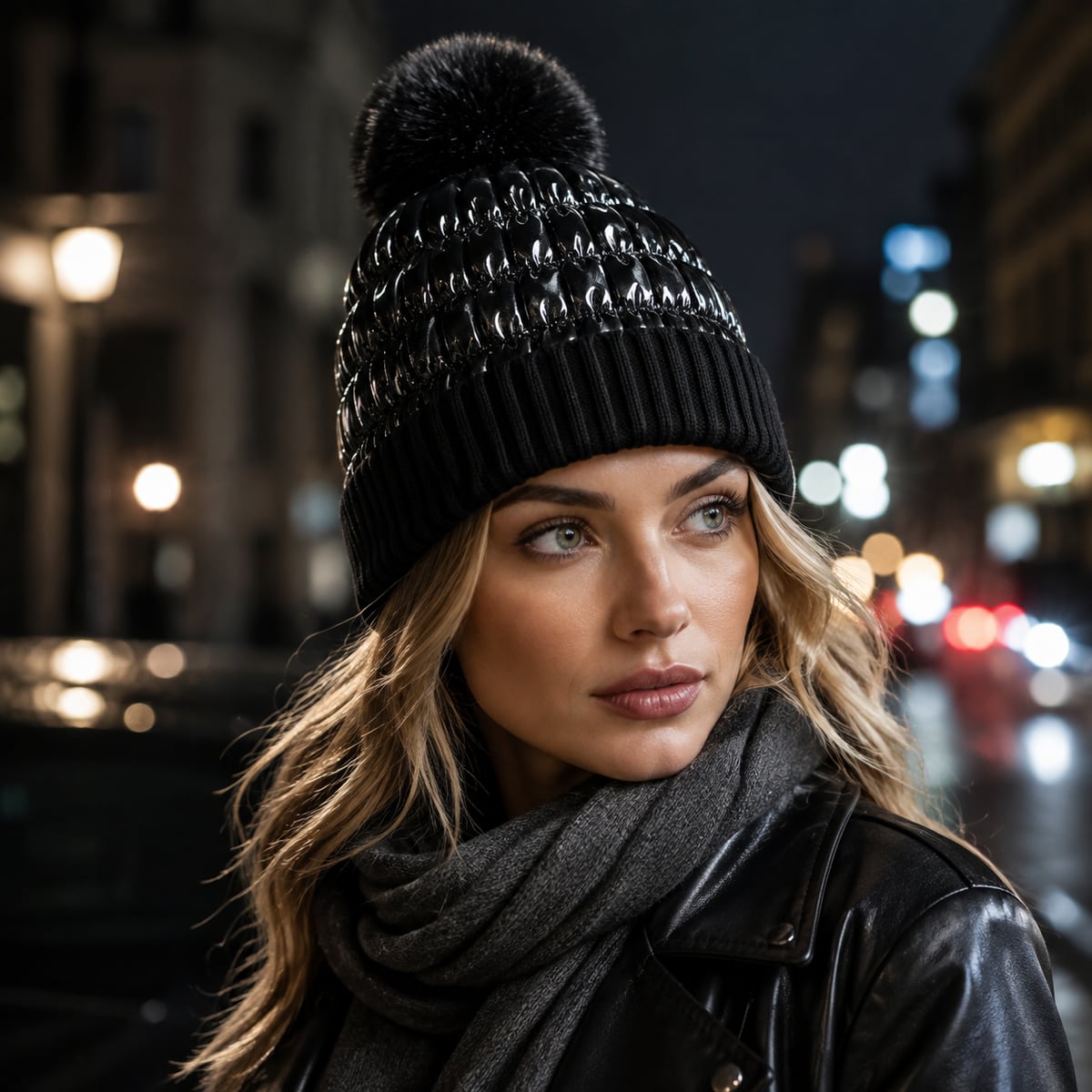 Custom Winter Hat – Style 03 on model