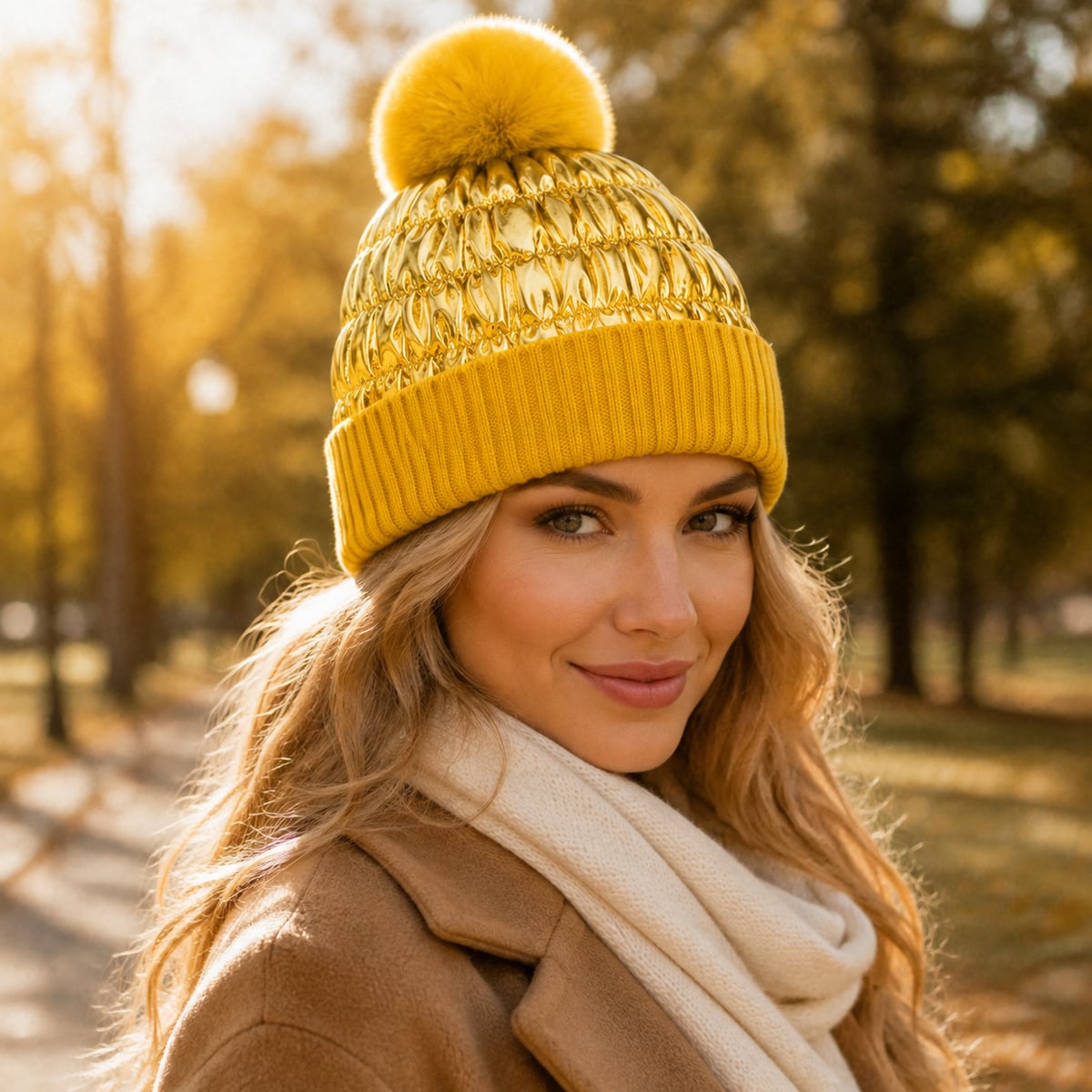 Custom Winter Hat – Style 03 on model