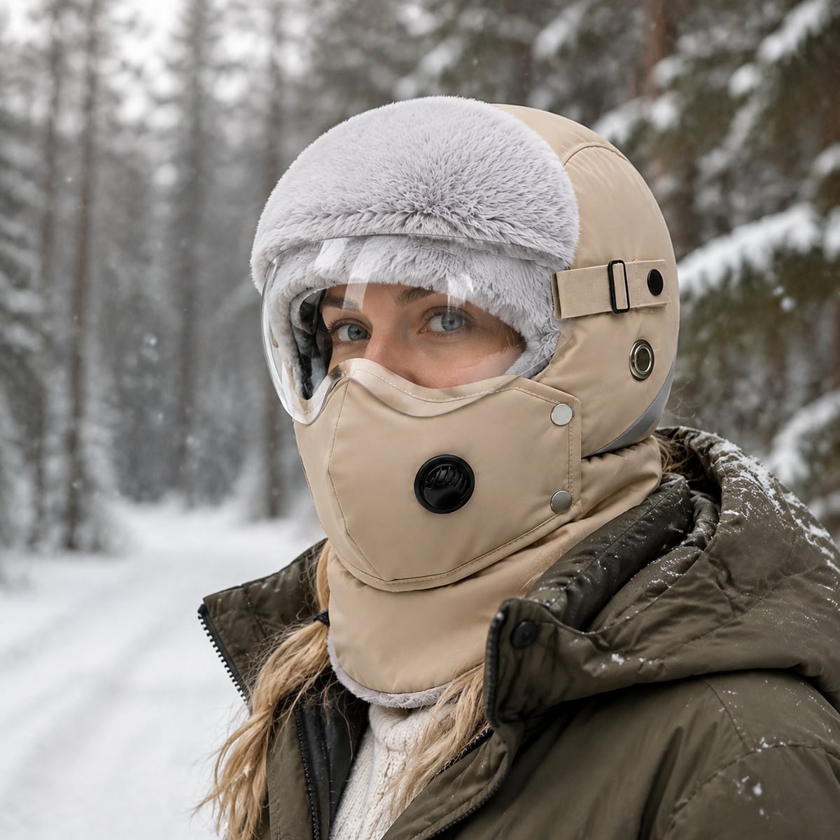 Custom Winter Hat – Style 04 on model