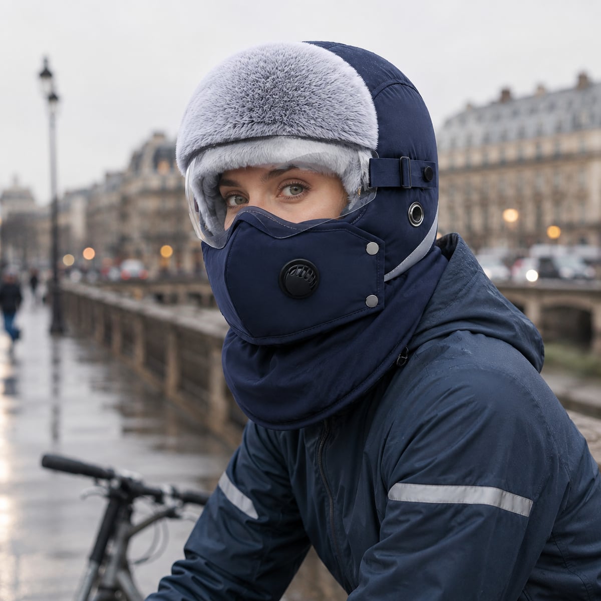Custom Winter Hat – Style 04 on model