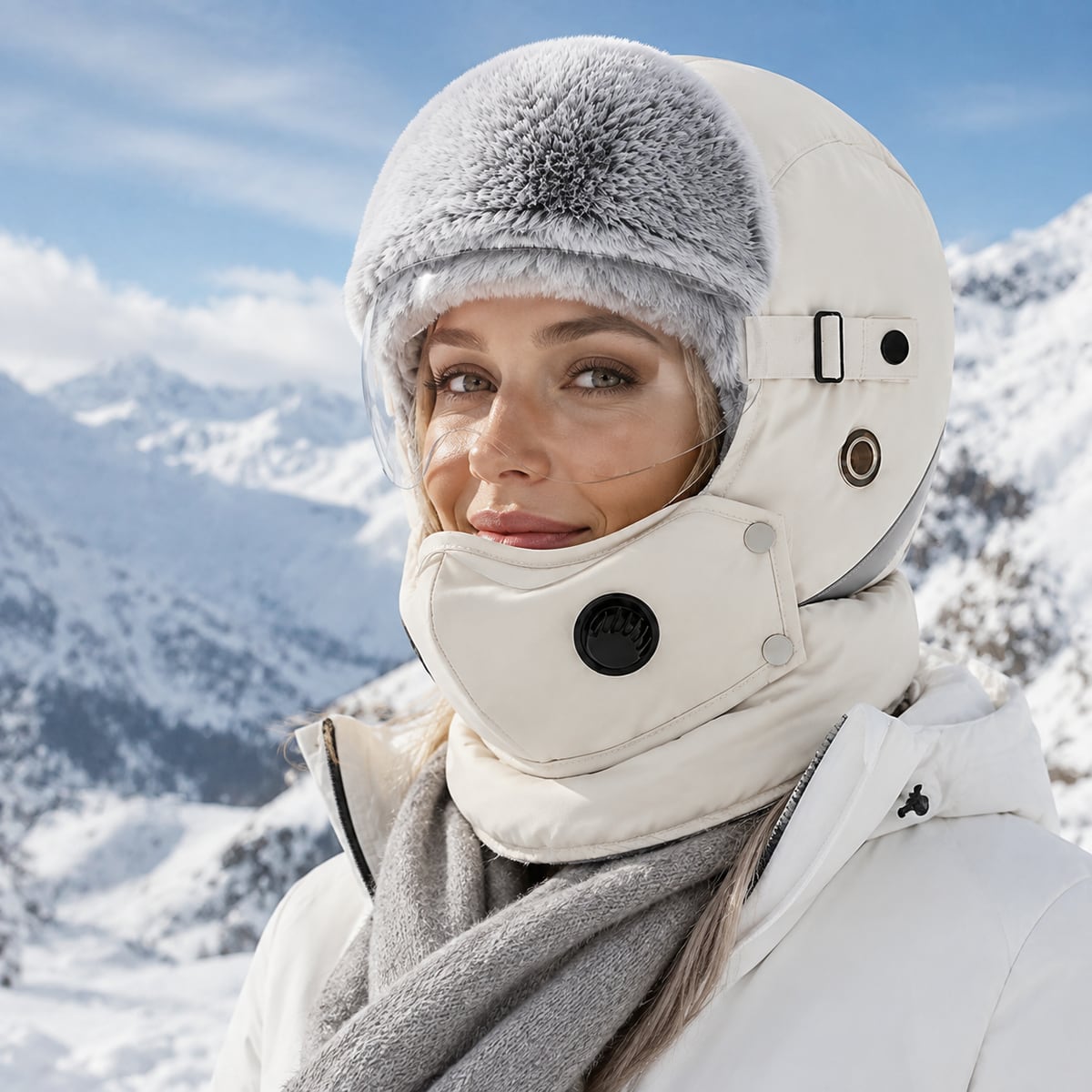 Custom Winter Hat – Style 04 on model