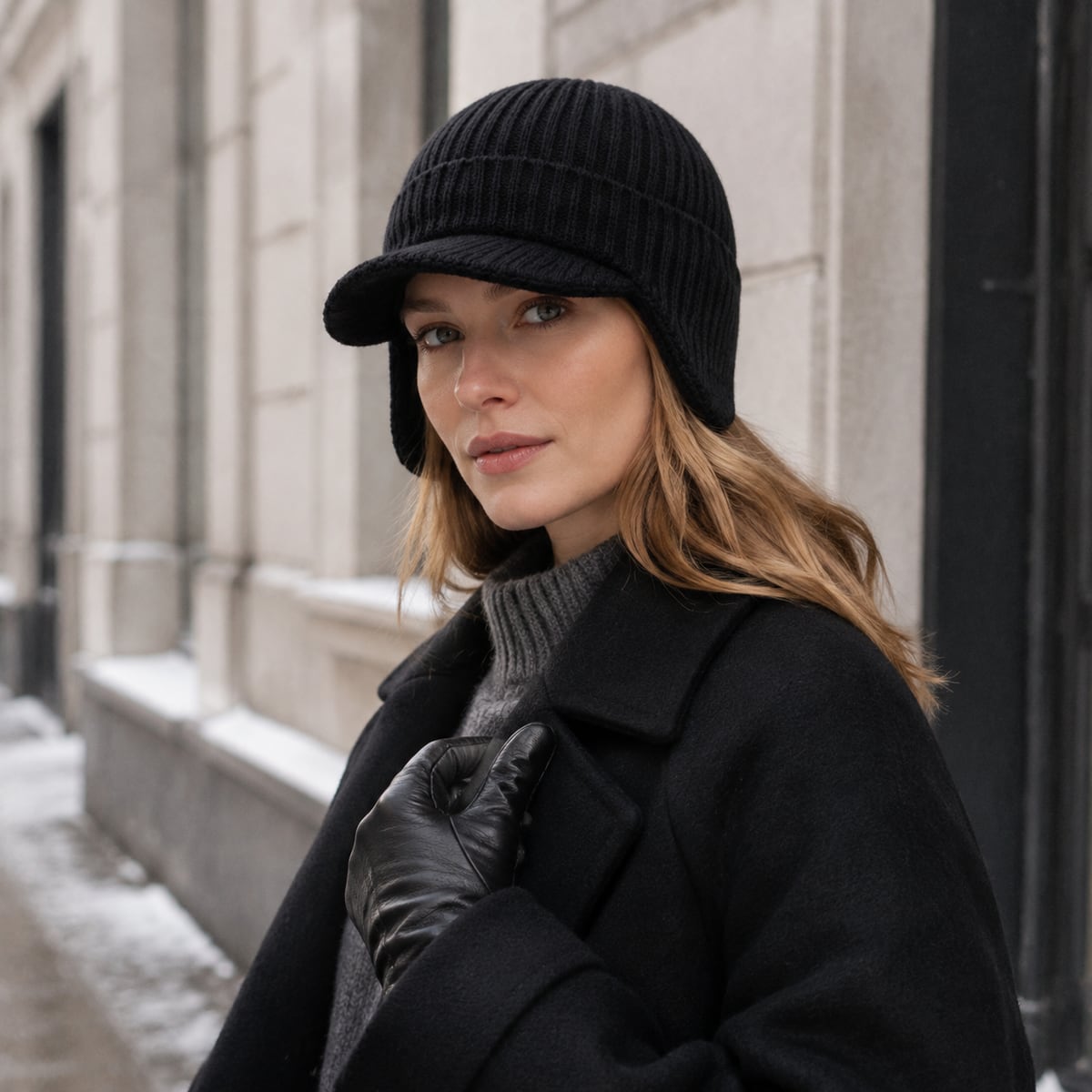 Custom Winter Hat – Style 05 on model