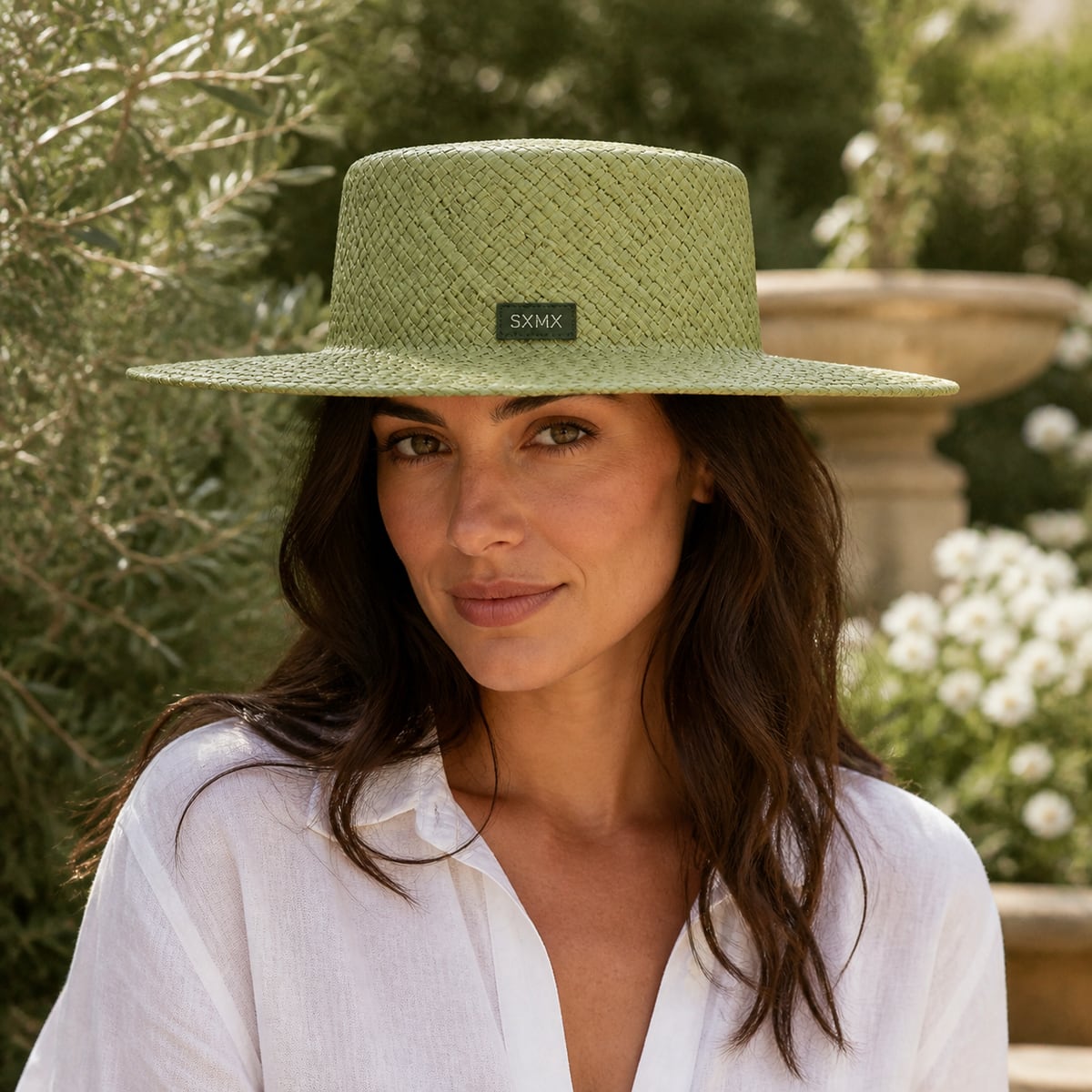Custom Woven Hat – Style 01 on model