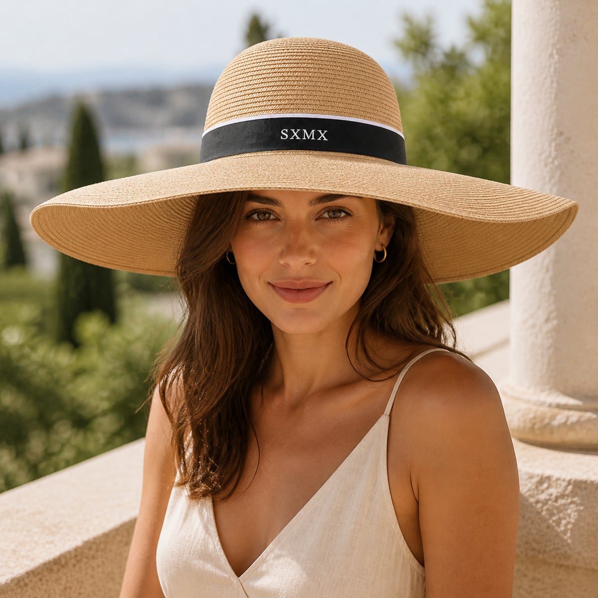Custom Woven Hat – Style 02 on model
