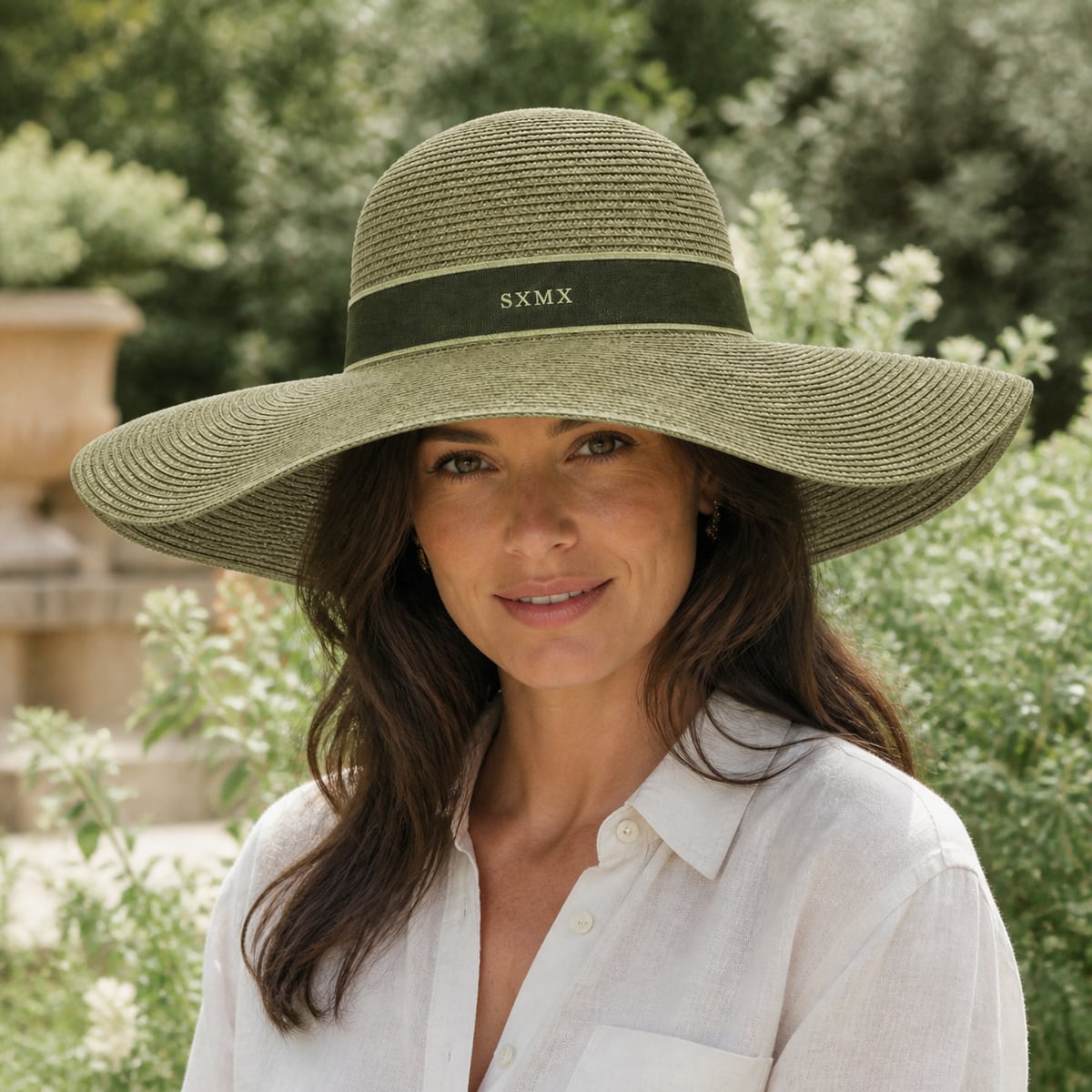 Custom Woven Hat – Style 02 on model
