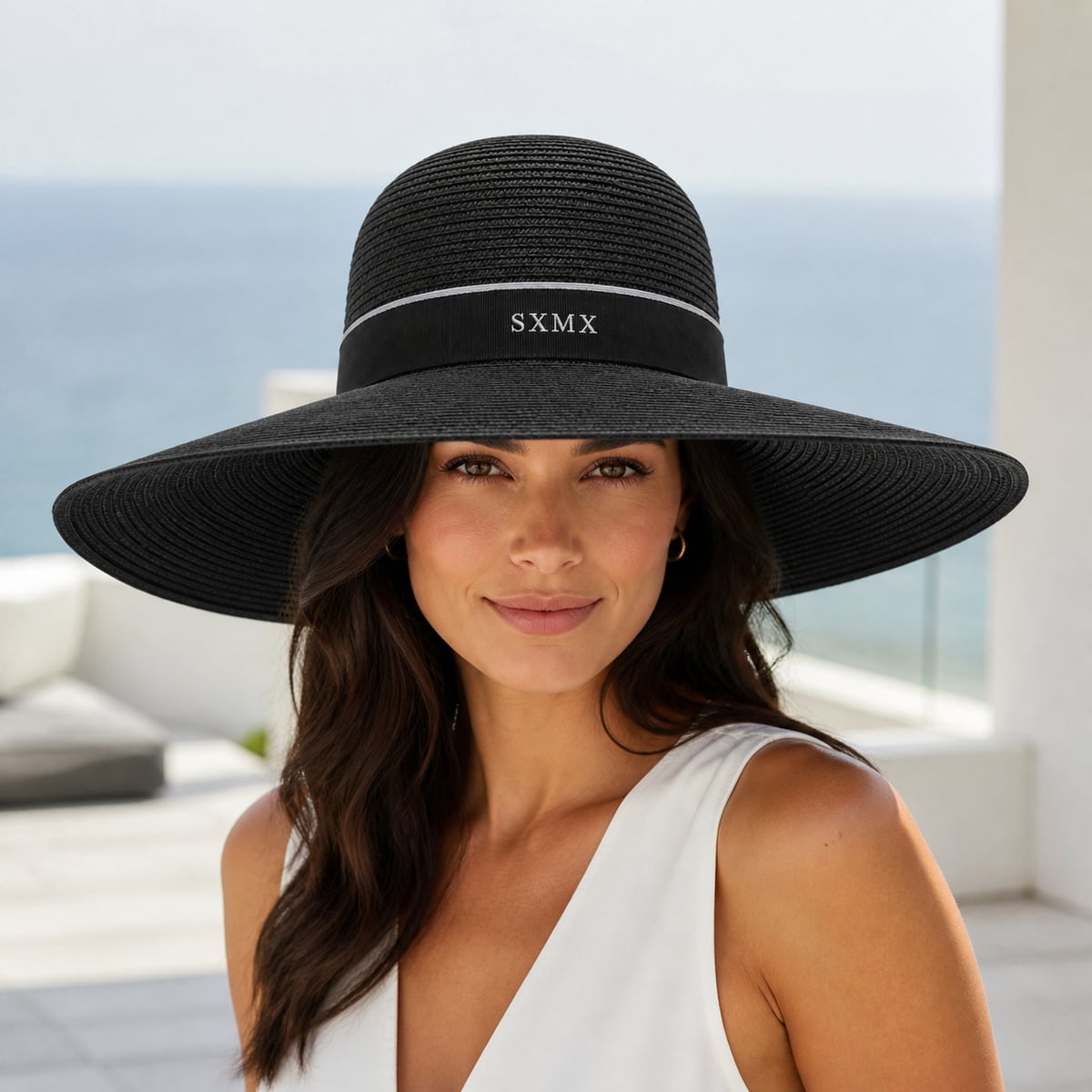 Custom Woven Hat – Style 02 on model