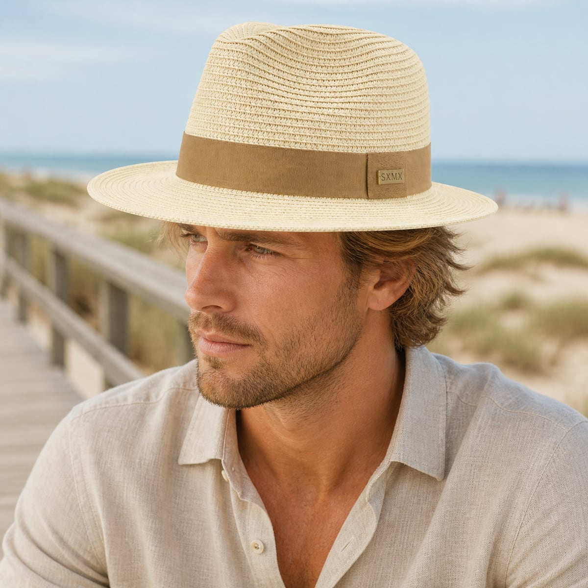 Custom Woven Hat – Style 03 on model