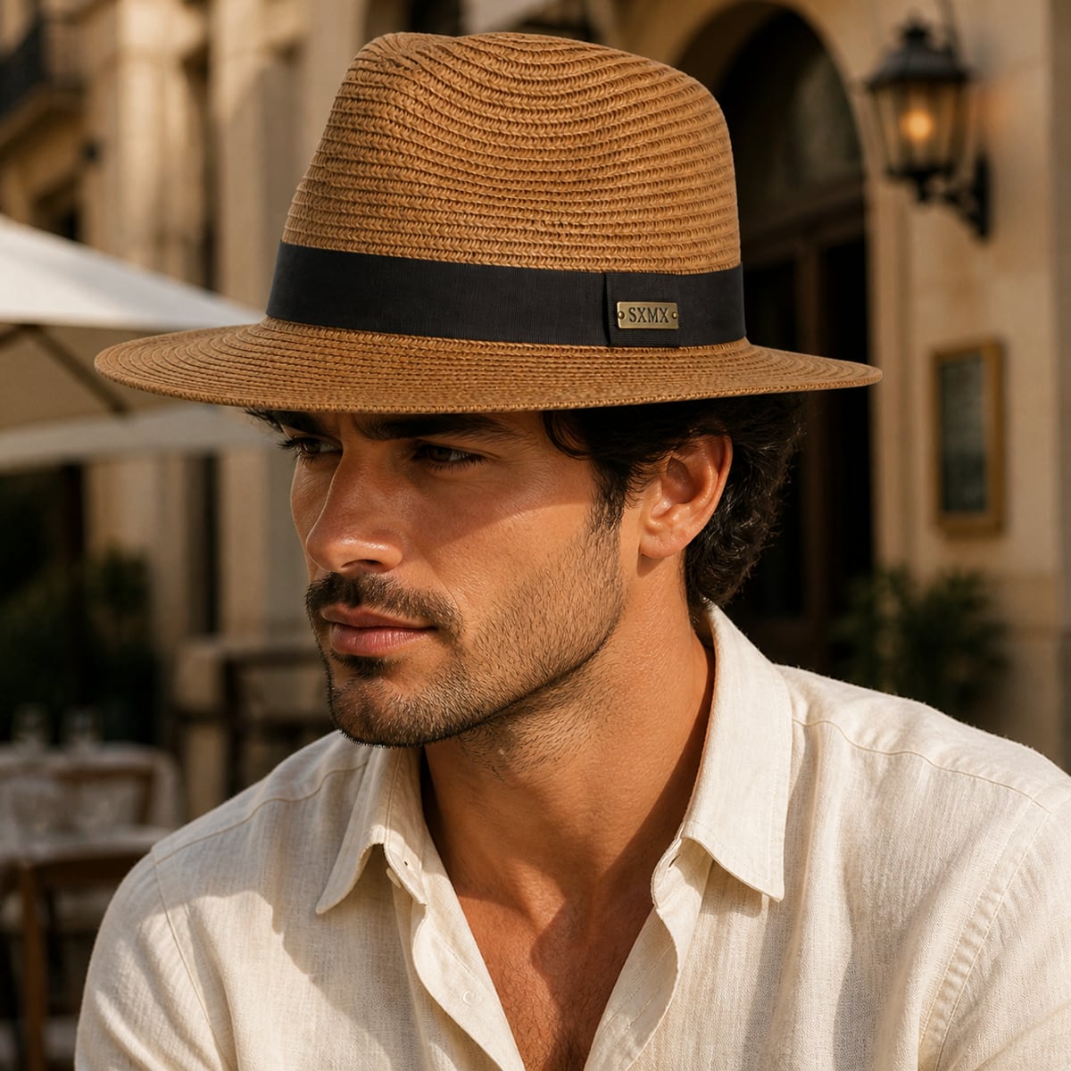 Custom Woven Hat – Style 03 on model