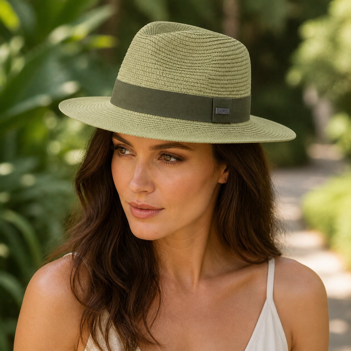 Custom Woven Hat – Style 03 on model