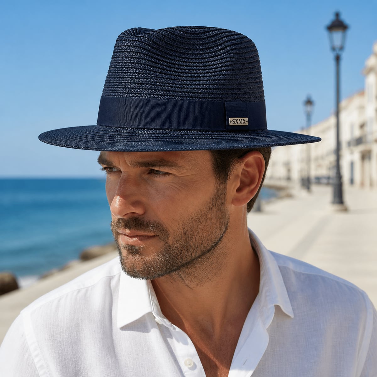 Custom Woven Hat – Style 03 on model