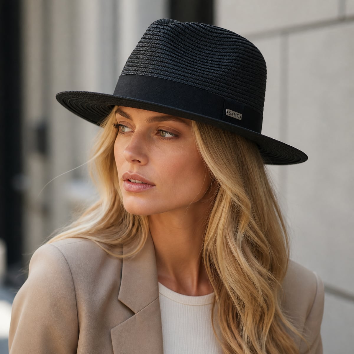 Custom Woven Hat – Style 03 on model