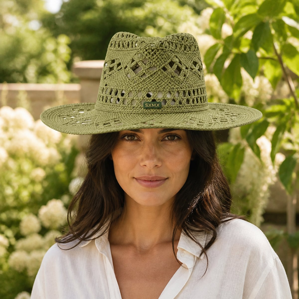Custom Woven Hat – Style 06 on model