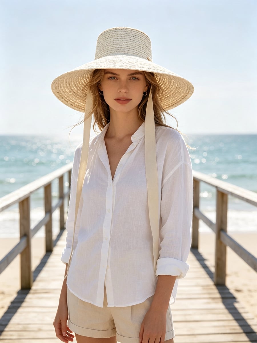 Custom Woven Hat – Style 07 on model