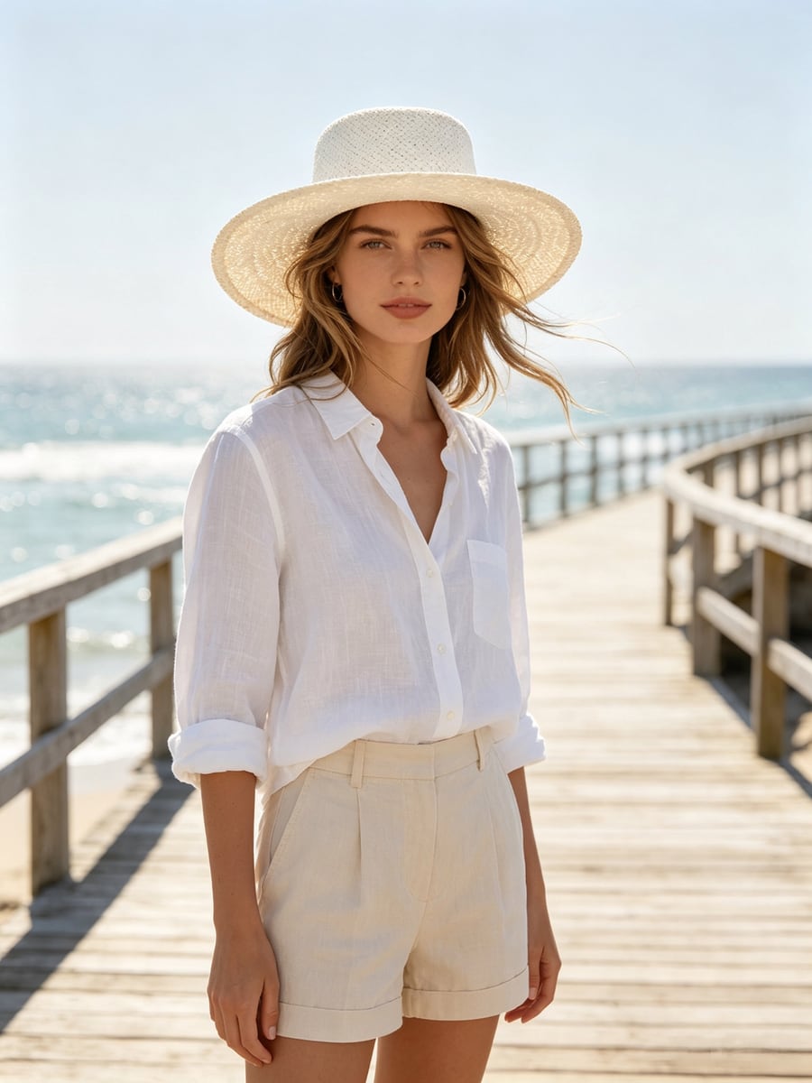Custom Woven Hat – Style 08 on model