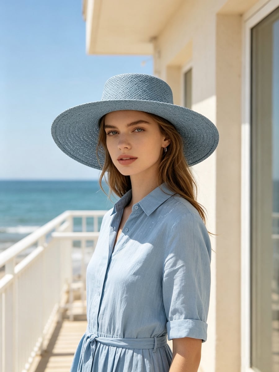 Custom Woven Hat – Style 08 on model
