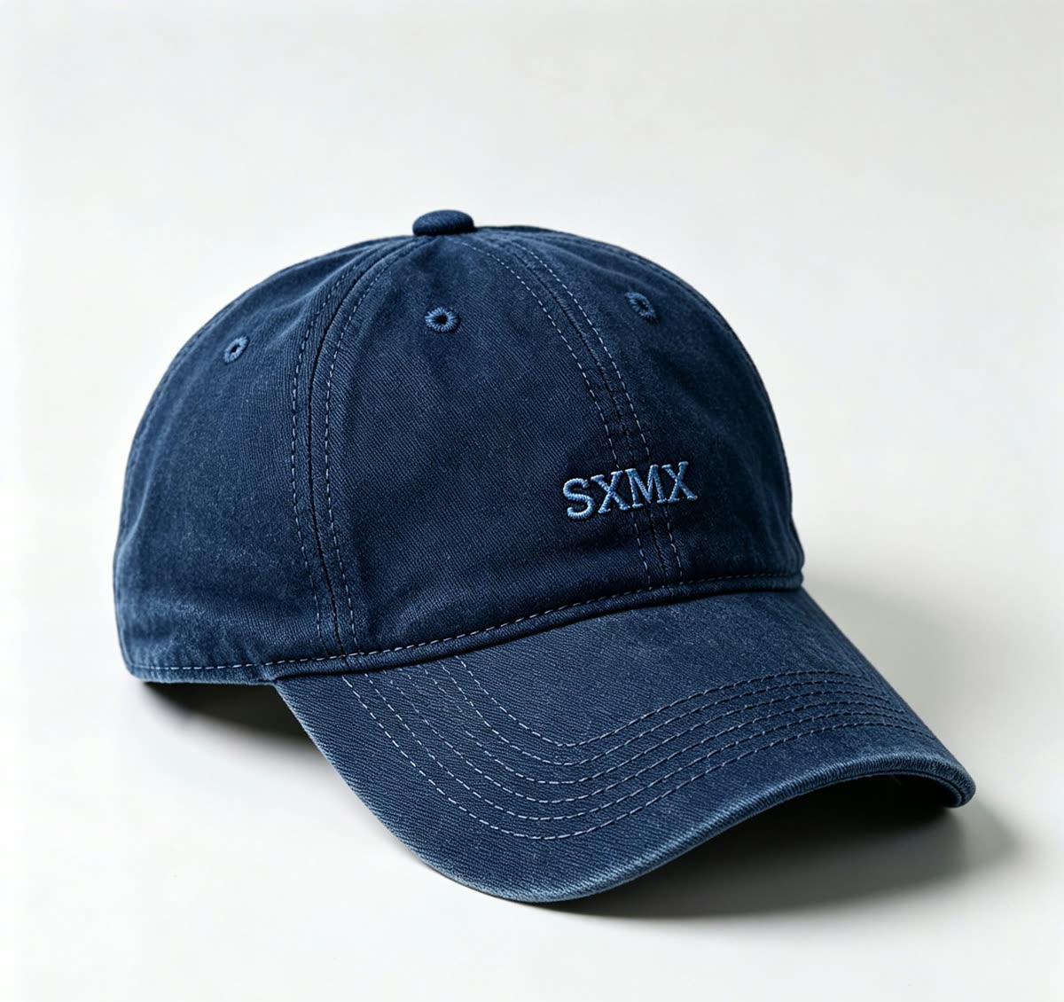 Custom Navy Washed Cotton Dad Cap with Tonal Embroidery - image 1