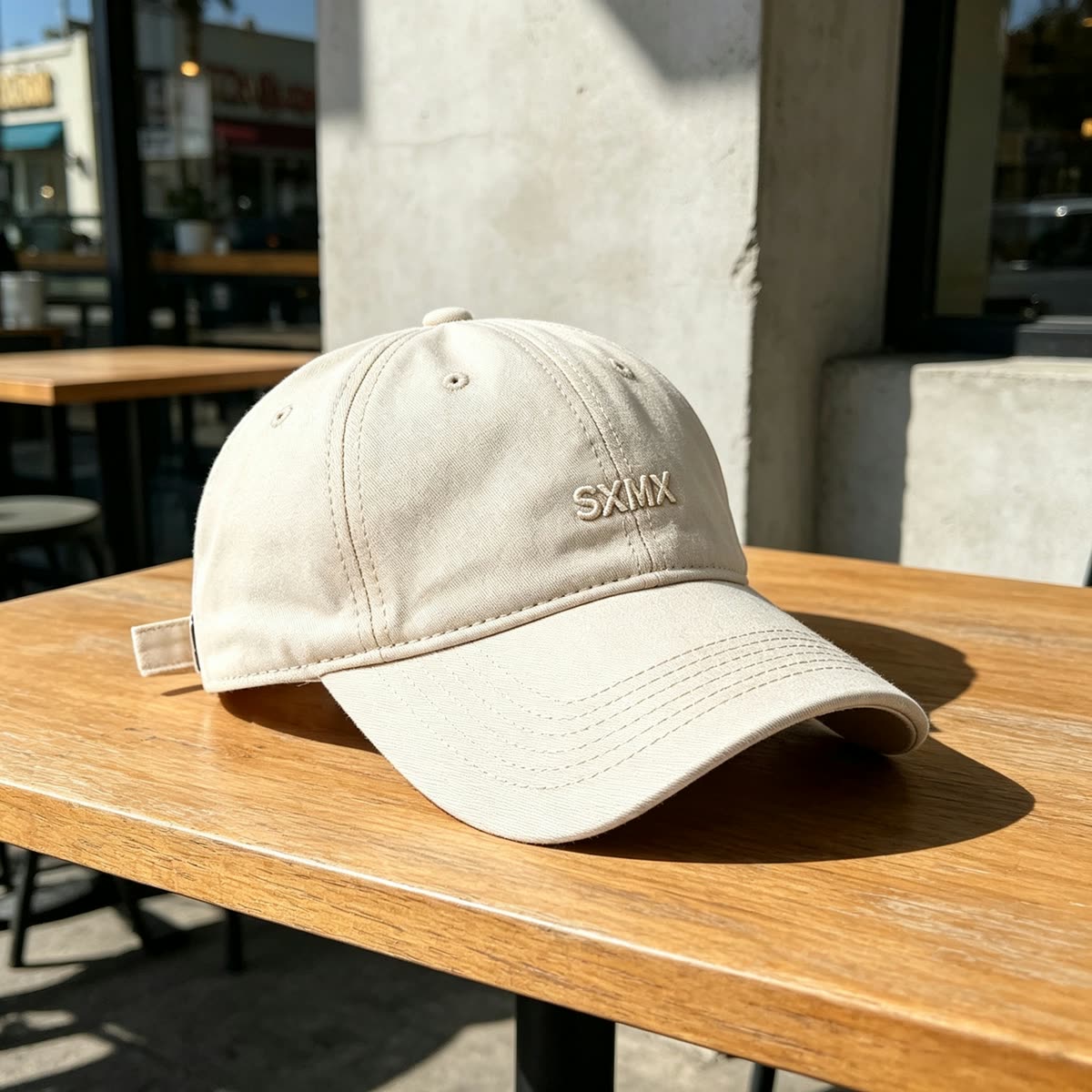 Custom Navy Washed Cotton Dad Cap with Tonal Embroidery scene