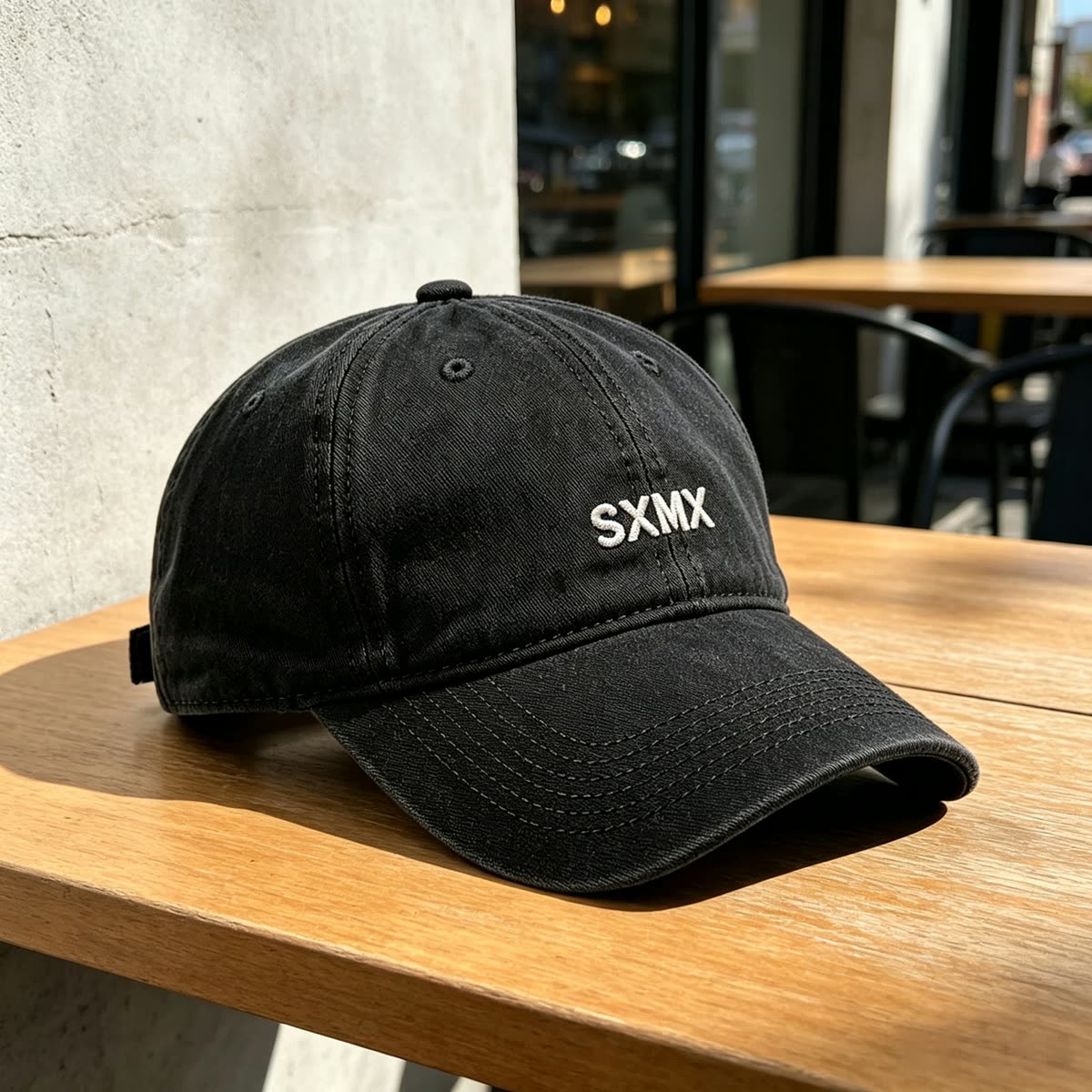 Custom Navy Washed Cotton Dad Cap with Tonal Embroidery scene